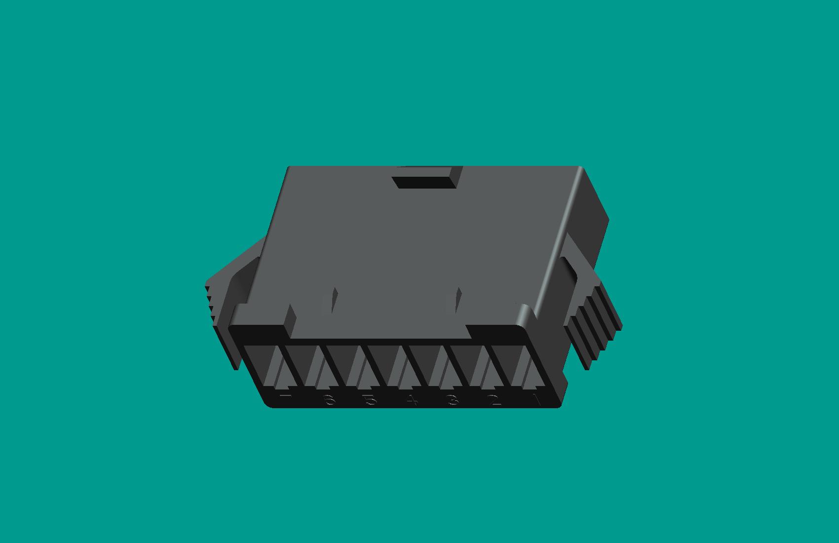 SMP-7孔塑殼C型插頭/黑色/